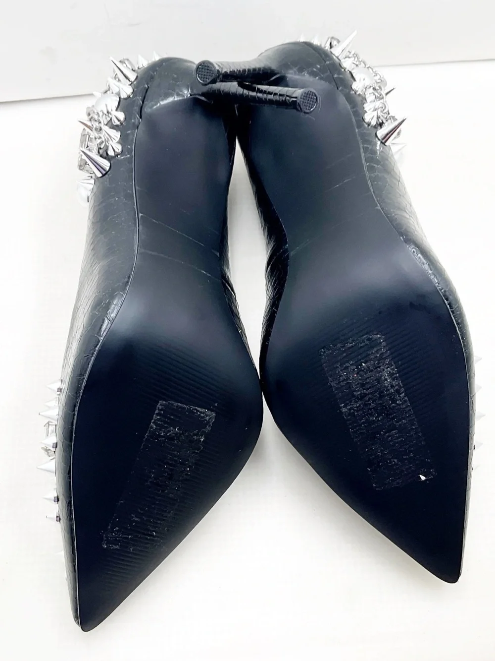 🆕{Steve Madden}Veronicka Spike & Crystal Embellished Pumps